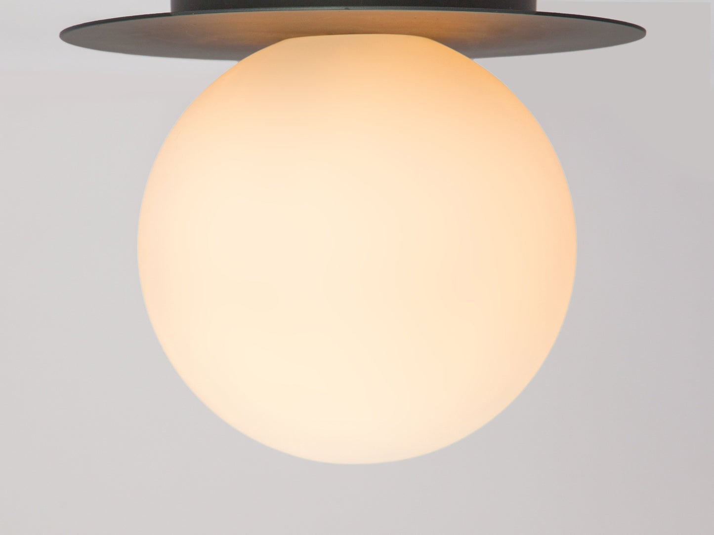 Charcoal grey opal disk wall light  Bathroom Wall Light BlissVeranda