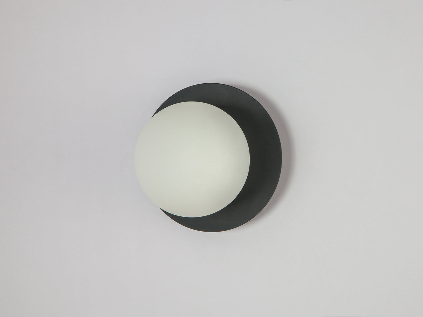 Charcoal grey opal disk wall light  Bathroom Wall Light BlissVeranda