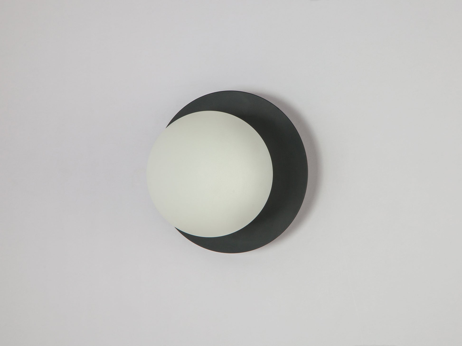 Charcoal grey opal disk wall light  Bathroom Wall Light BlissVeranda