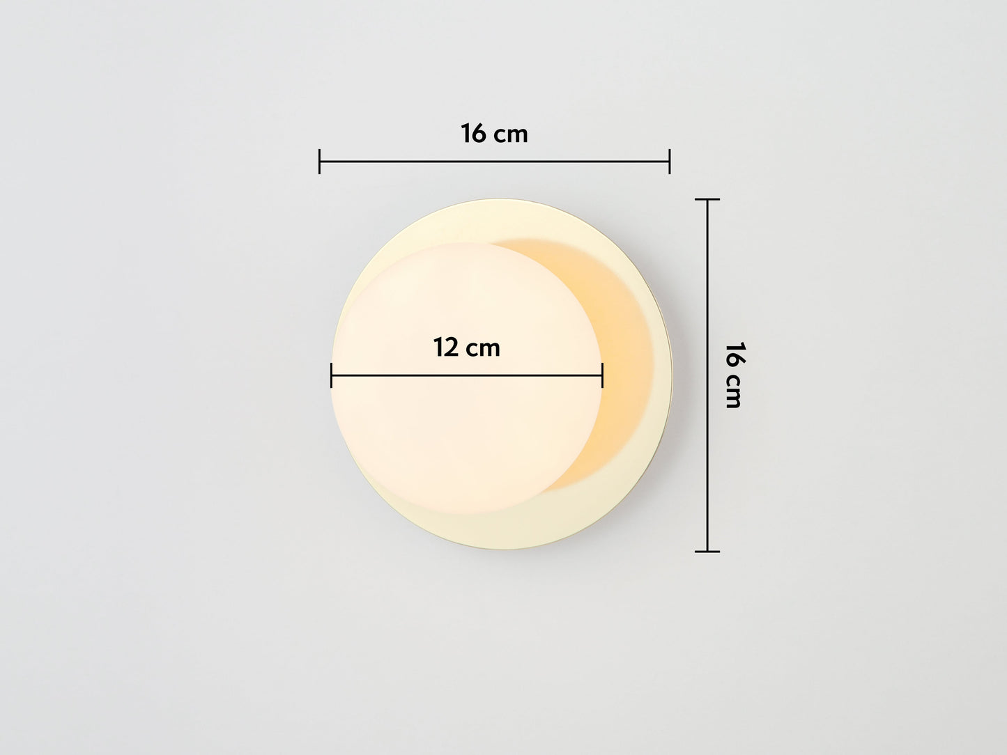 Brass opal disk wall light  Bathroom Wall Light BlissVeranda