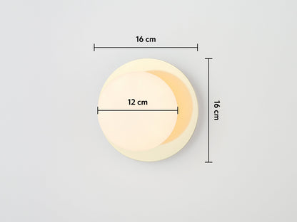 Brass opal disk wall light  Bathroom Wall Light BlissVeranda