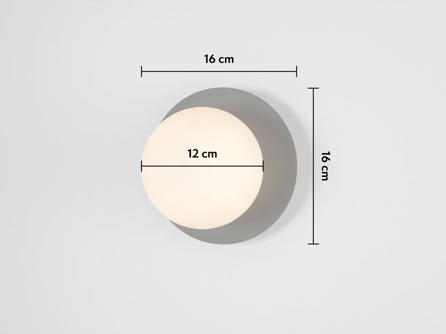 Charcoal grey opal disk wall light  Bathroom Wall Light BlissVeranda