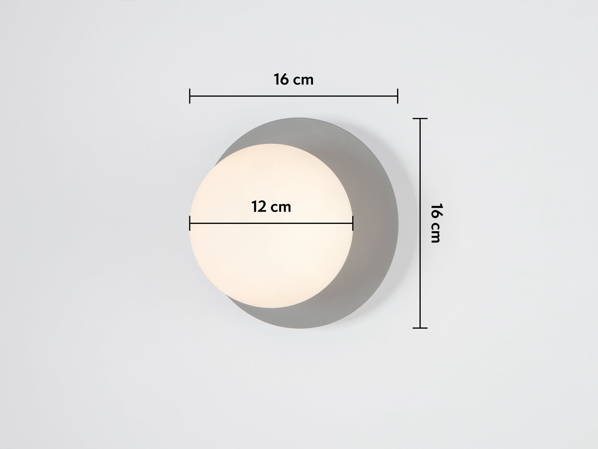 Charcoal grey opal disk wall light  Bathroom Wall Light BlissVeranda
