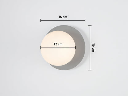 Charcoal grey opal disk wall light  Bathroom Wall Light BlissVeranda