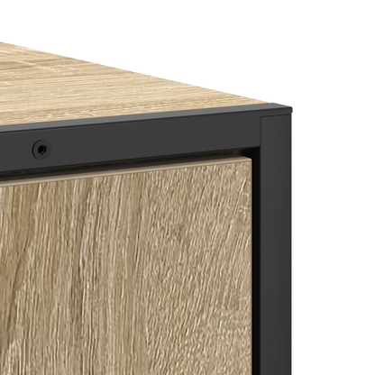 3 Piece Bathroom Furniture Set Sonoma Oak Engineered Wood