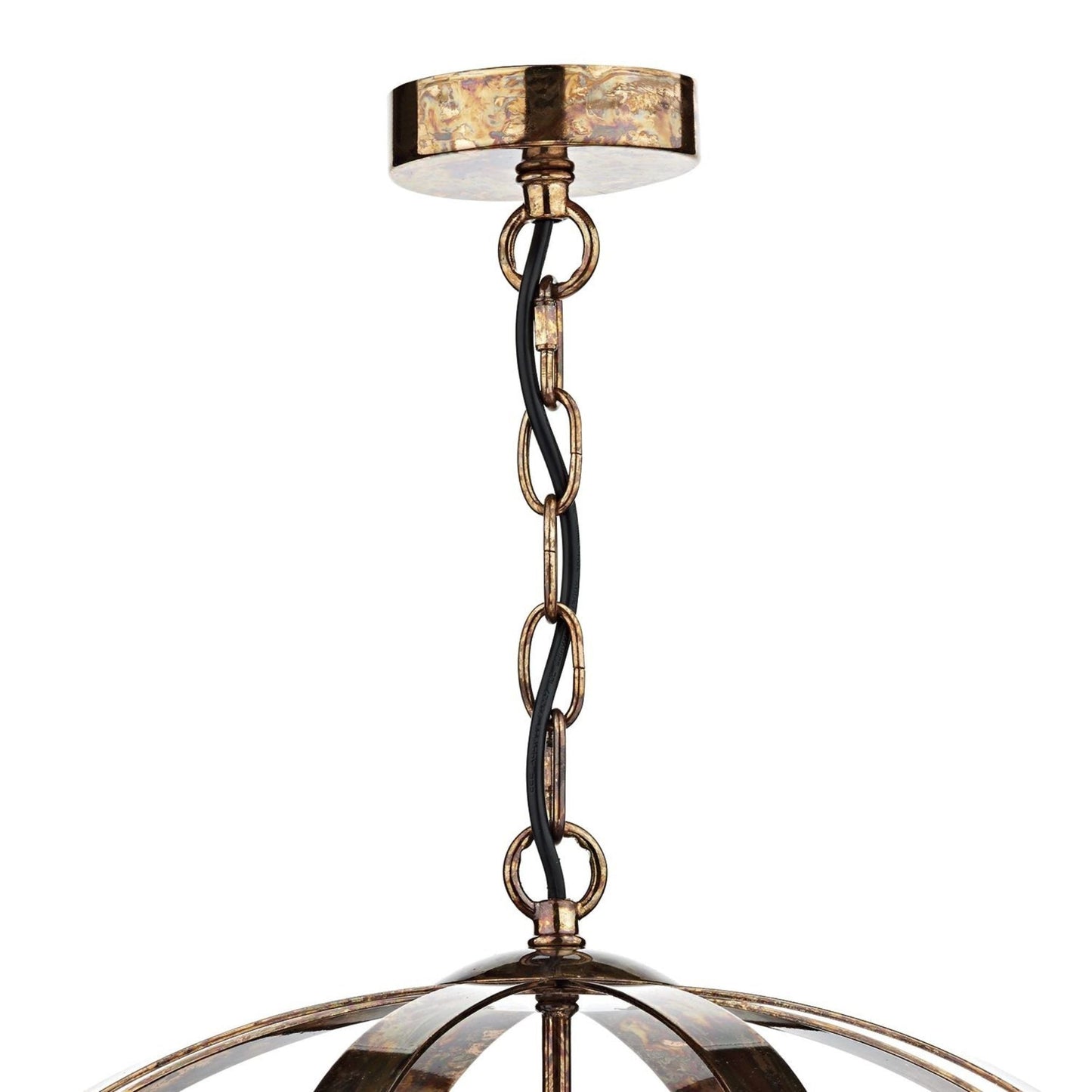 Inga 3 Light Petrol Copper Pendant Ceiling Light
