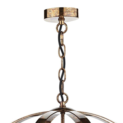 Inga 3 Light Petrol Copper Pendant Ceiling Light