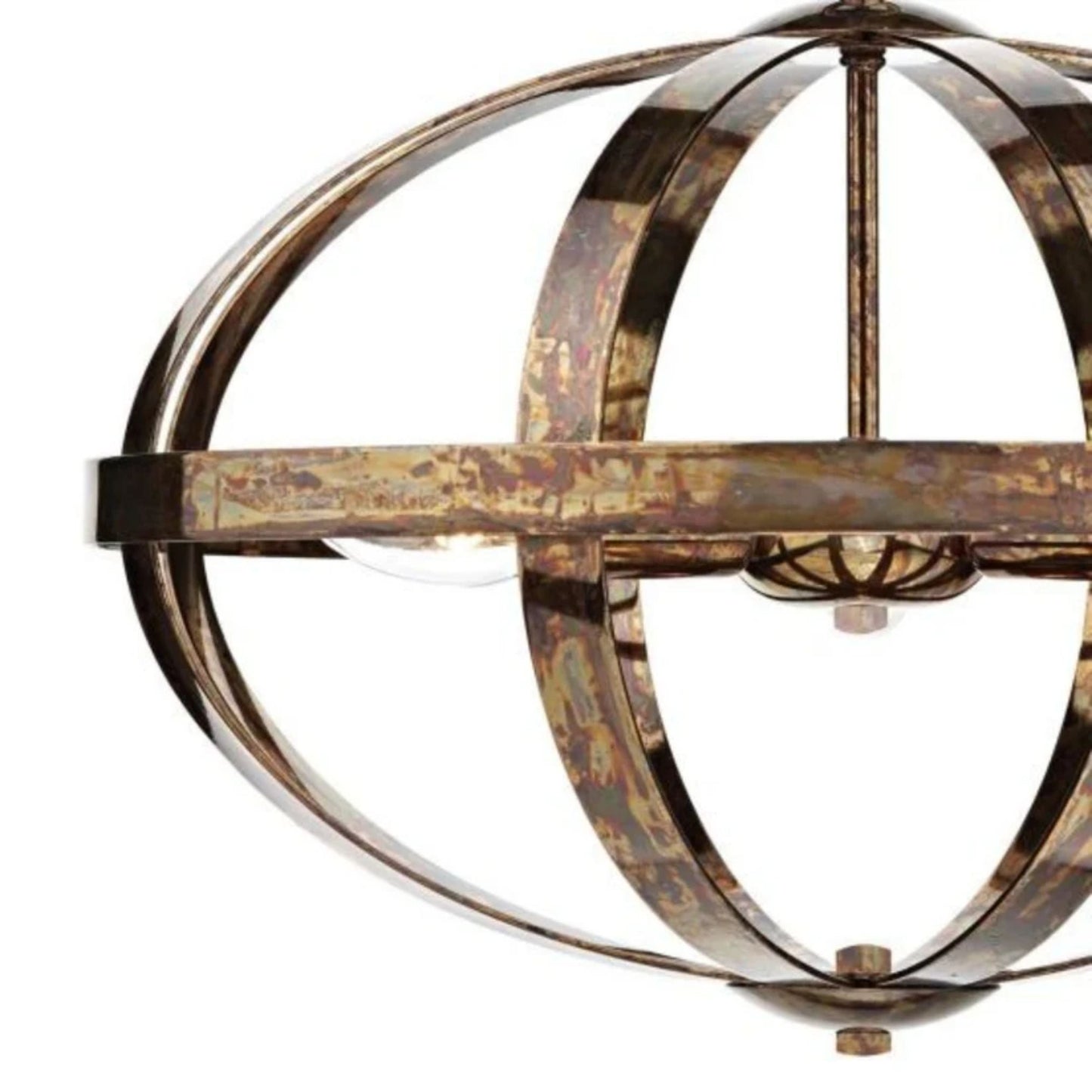 Inga 3 Light Petrol Copper Pendant Ceiling Light