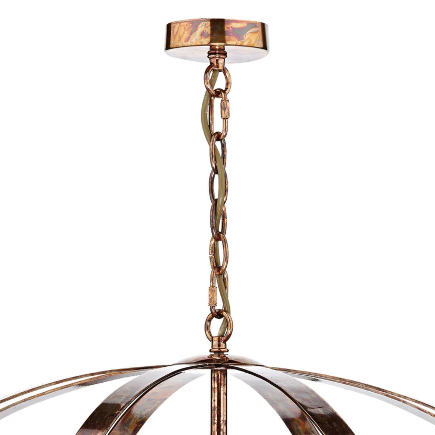 Inga 6 Light Petrol Copper Pendant Ceiling Light