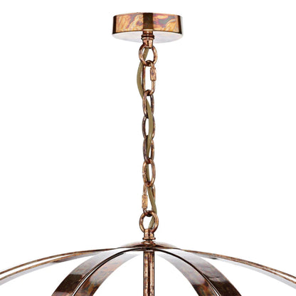 Inga 6 Light Petrol Copper Pendant Ceiling Light