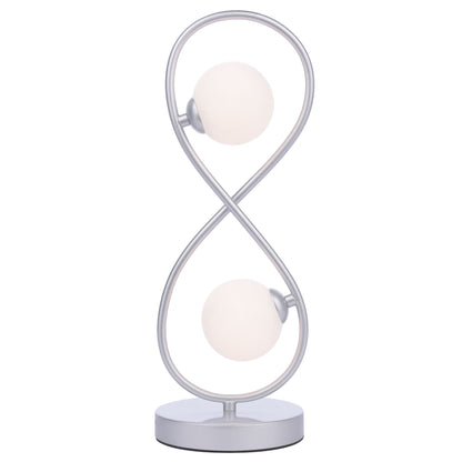 Lena 2 Light Matte Silver Table Lamp