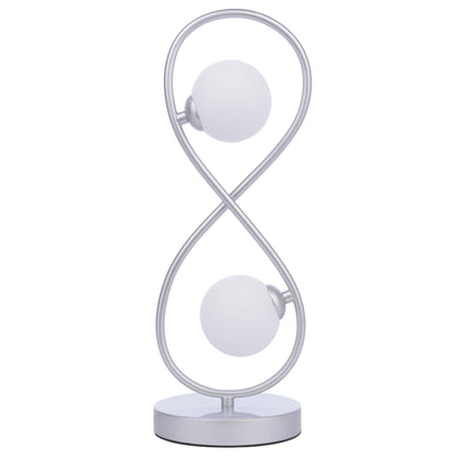Lena 2 Light Matte Silver Table Lamp
