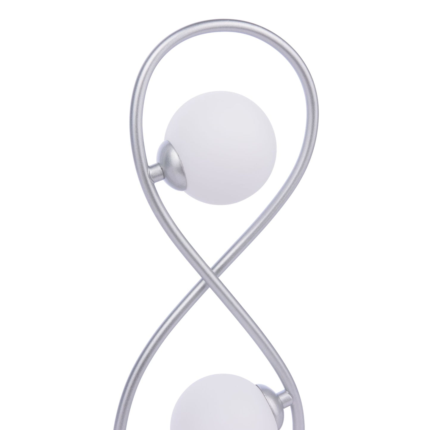 Lena 2 Light Matte Silver Table Lamp