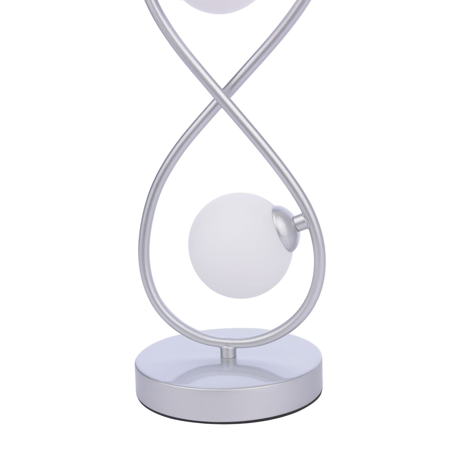 Lena 2 Light Matte Silver Table Lamp