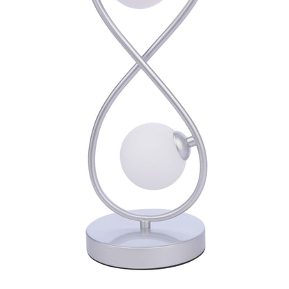 Lena 2 Light Matte Silver Table Lamp