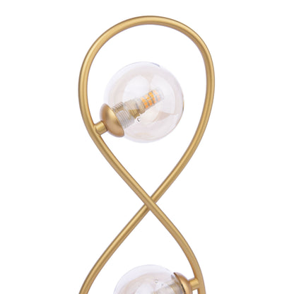 Lena 2 Light Satin Brass Table Lamp