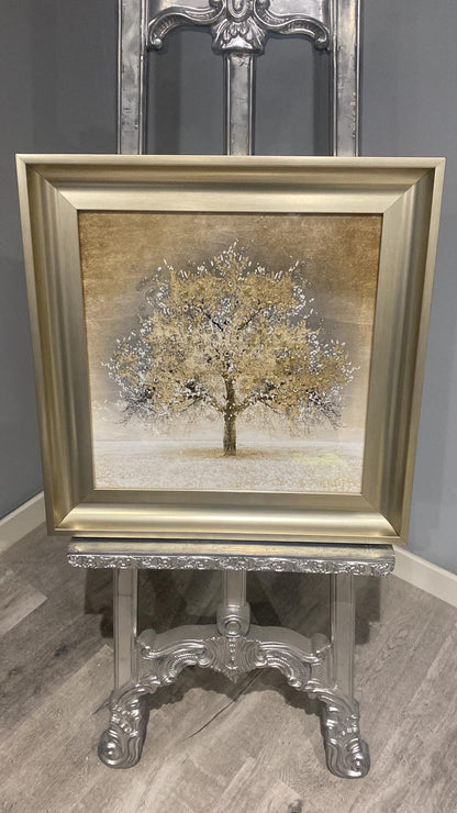 Gold Blossom Tree Framed Wall Art