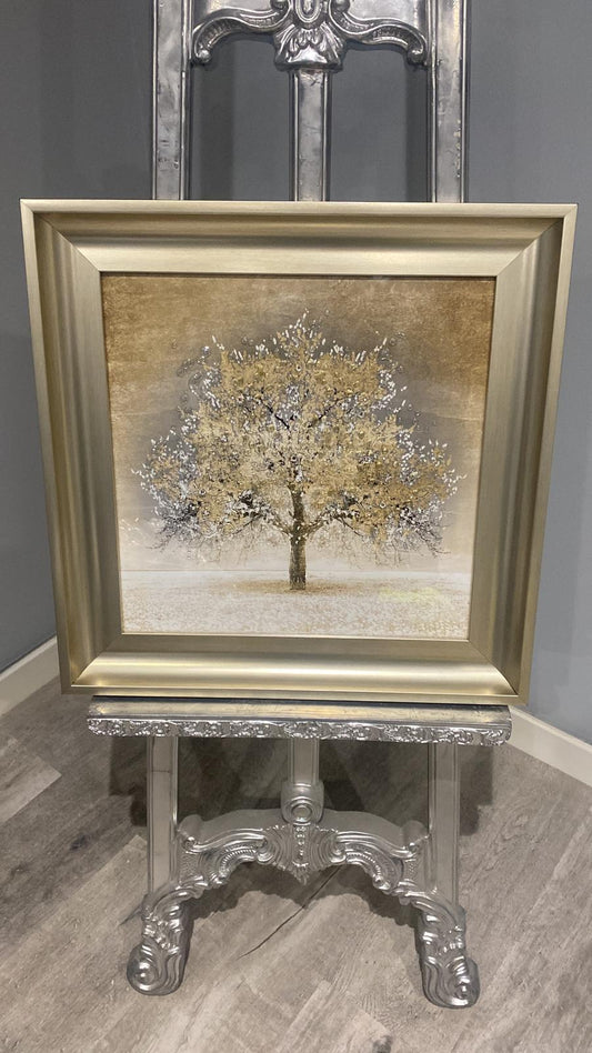 Gold Blossom Tree Framed Wall Art