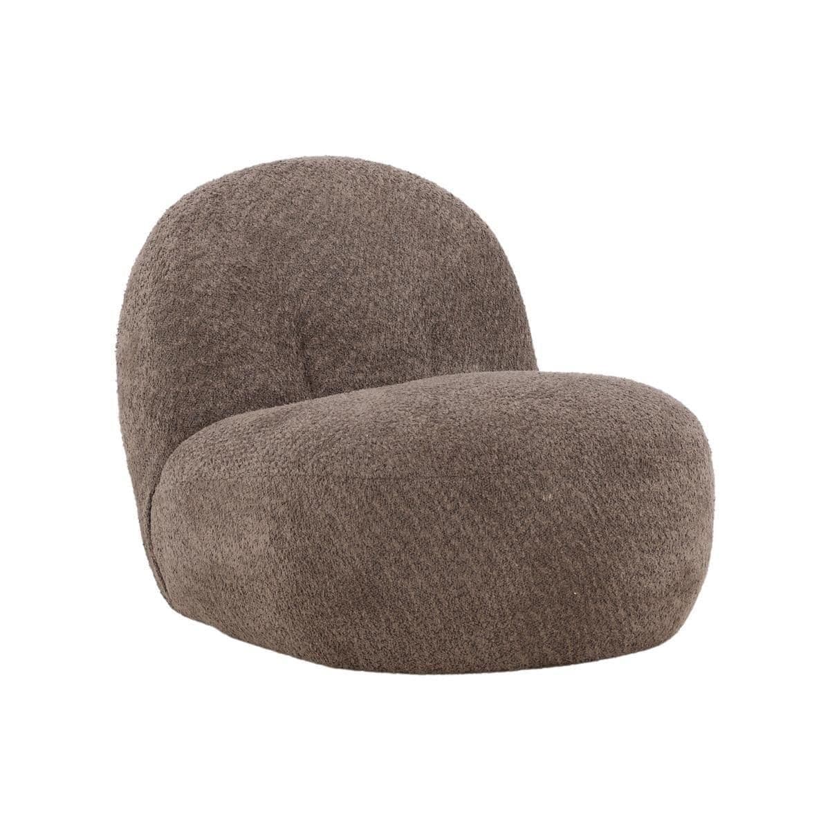 Brown fabric armrest on a white background