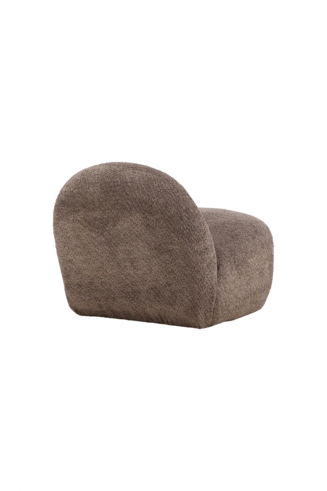 Brown textured armchair on a white background