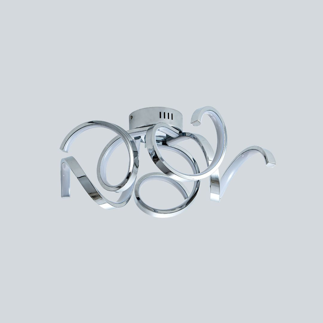 Fiona 5 Light Chrome LED Semi Flush Ceiling Light