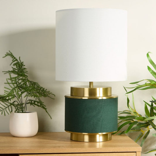 Marriot Green & Antique Brass Table Lamp