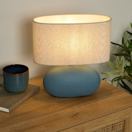 Eveline Blue Ceramic Table Lamp