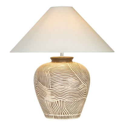 Tangier Cream & Brown Ceramic Table Lamp
