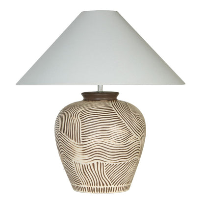 Tangier Cream & Brown Ceramic Table Lamp