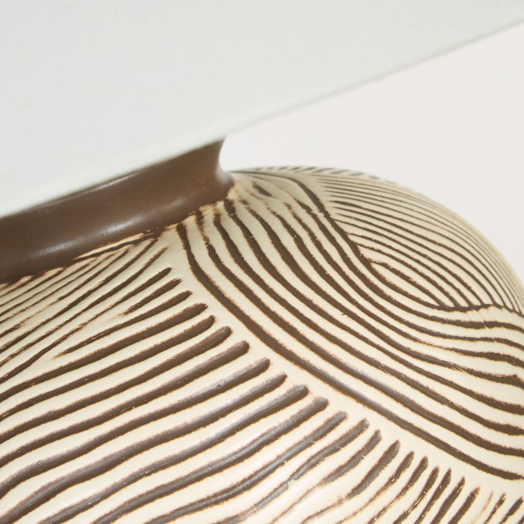 Tangier Cream & Brown Ceramic Table Lamp