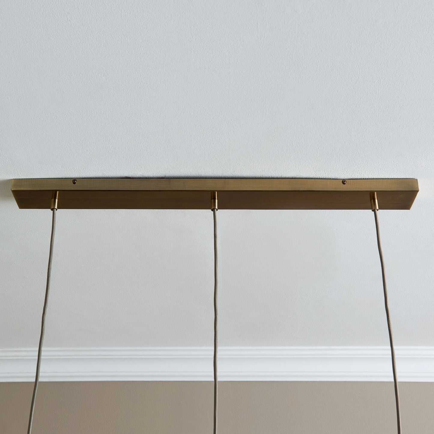 Brunswick 3 Light Antique Brass & Glass Ceiling Pendant Bar