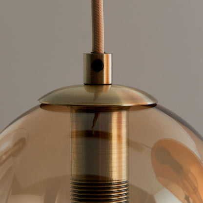 Branco 5 Light Antique Brass Ceiling Pendant Bar