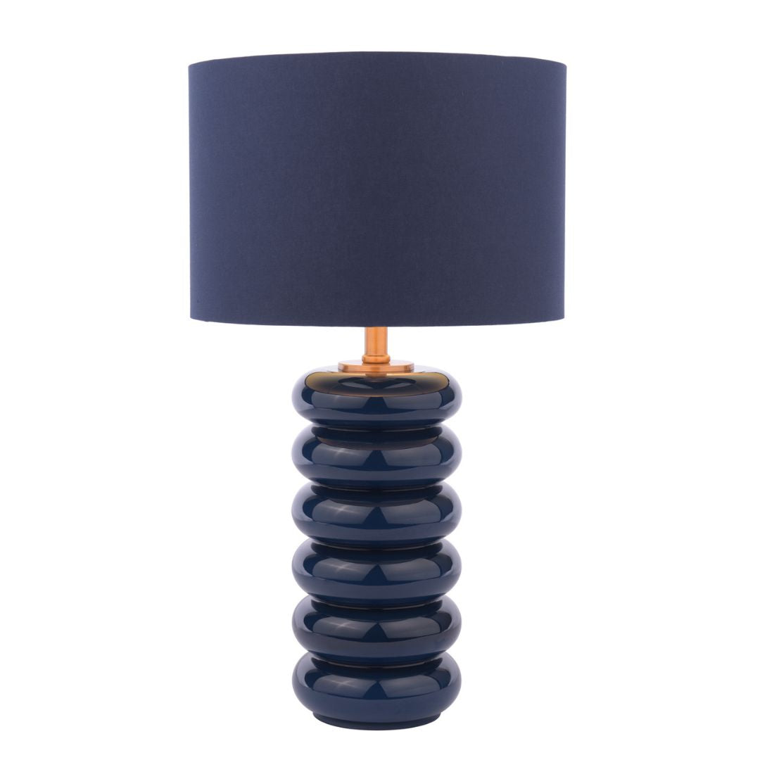 Portia Blue Glass Table Lamp