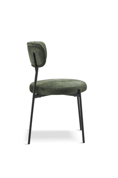Glenn Velvet Dining Chairs (Set of 2) - Dark Green   BlissVeranda