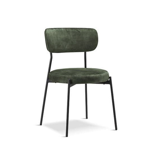 Glenn Velvet Dining Chairs (Set of 2) - Dark Green   BlissVeranda