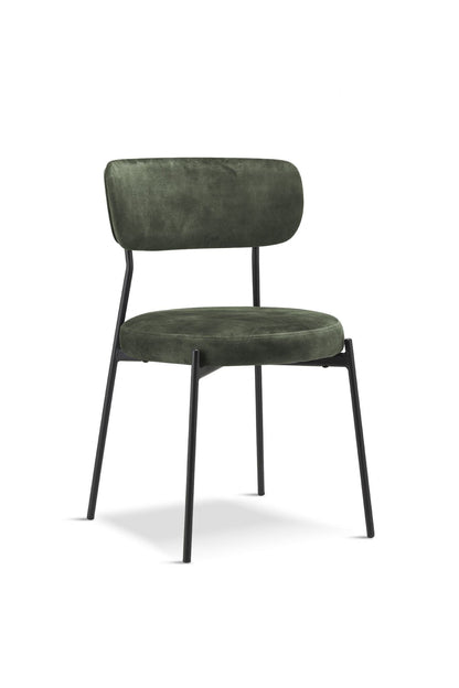 Glenn Velvet Dining Chairs (Set of 2) - Dark Green   BlissVeranda