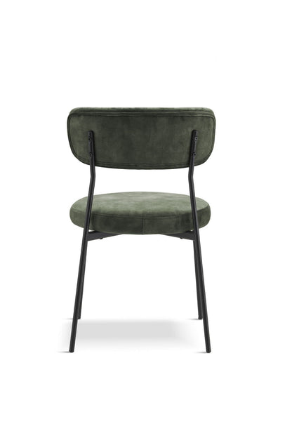 Glenn Velvet Dining Chairs (Set of 2) - Dark Green   BlissVeranda