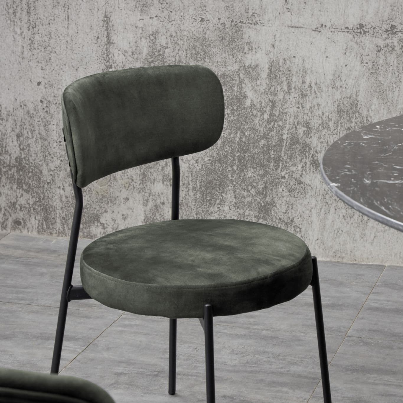 Glenn Velvet Dining Chairs (Set of 2) - Dark Green   BlissVeranda