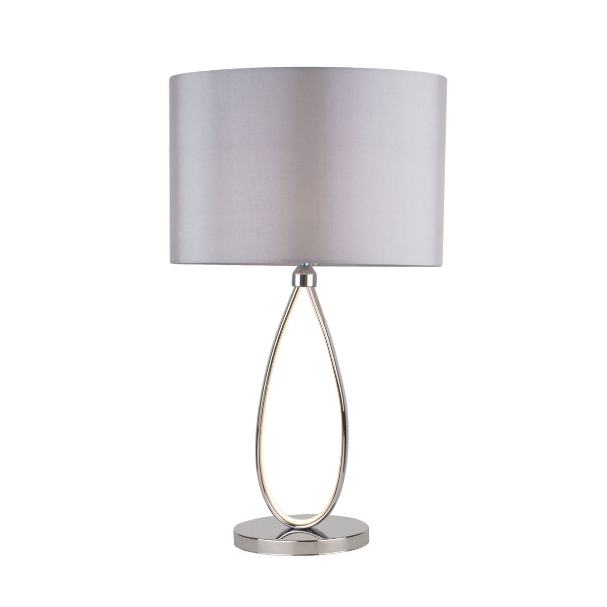 Zabina Polished Chrome & Grey LED Table Lamp