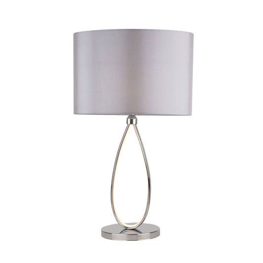 Zabina Polished Chrome & Grey LED Table Lamp
