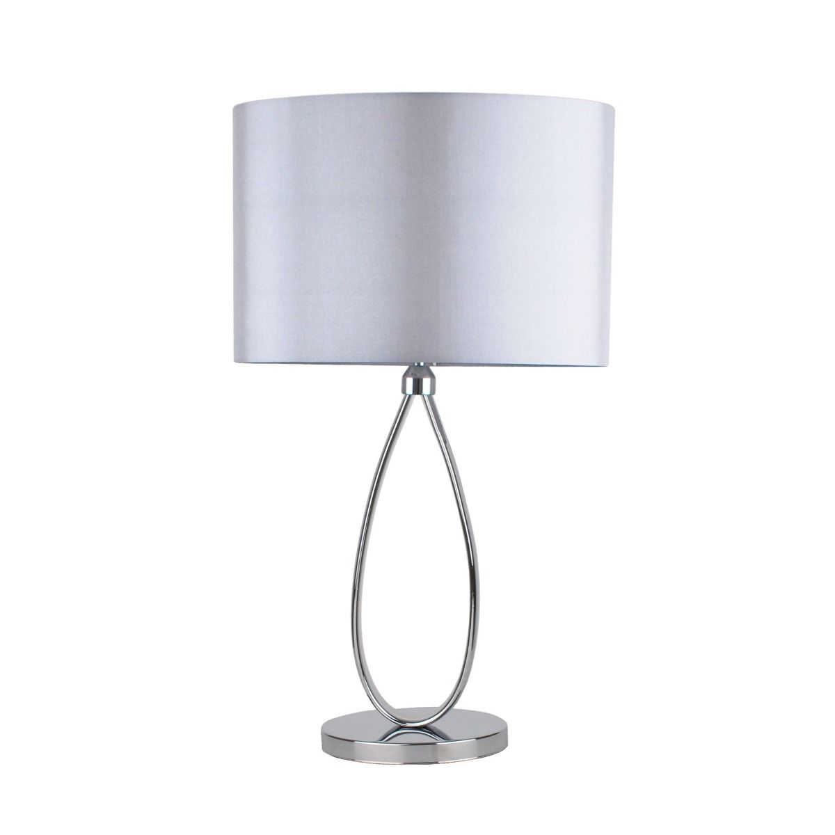 Zabina Polished Chrome & Grey LED Table Lamp