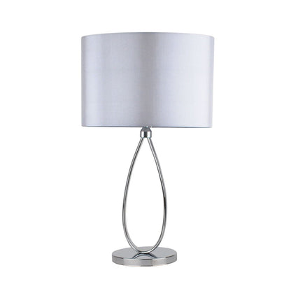 Zabina Polished Chrome & Grey LED Table Lamp