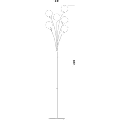 Bungo Polish Chrome Floor Lamp