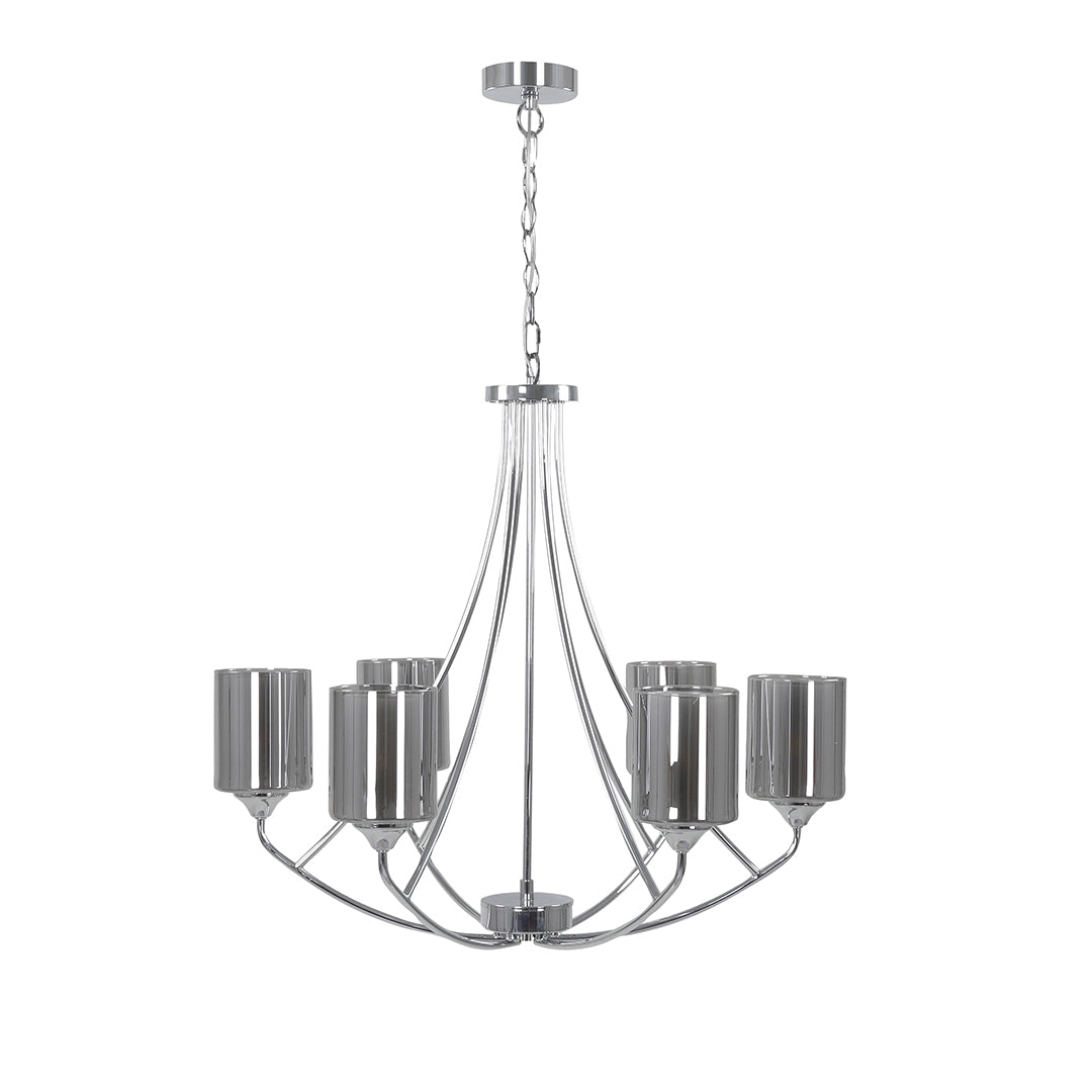 Ashton 6-Light Polished Chrome Chandelier Ceiling Light