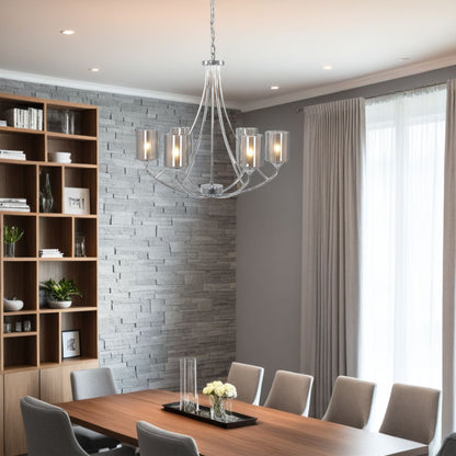 Ashton 6-Light Polished Chrome Chandelier Ceiling Light