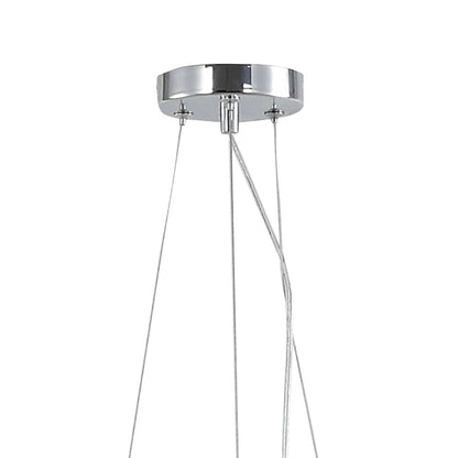 Onega 3 Light Chrome & Smoked Glass Pendant Ceiling Light