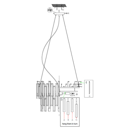 Onega 3 Light Chrome & Smoked Glass Pendant Ceiling Light