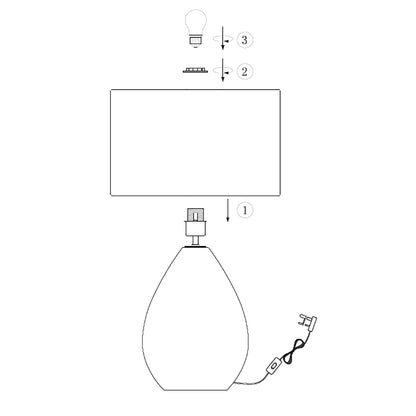 Waltham Smoked Glass Table Lamp