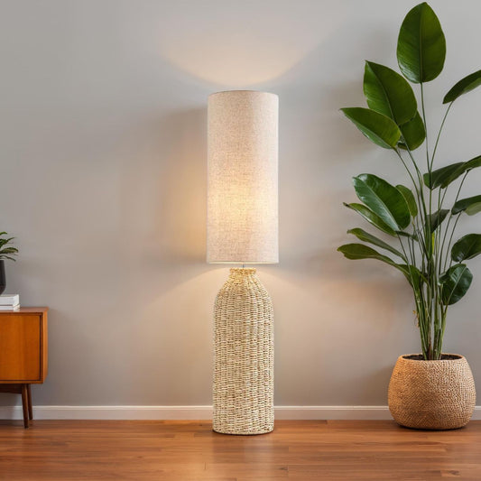 Joyce Natural Woven Floor Lamp