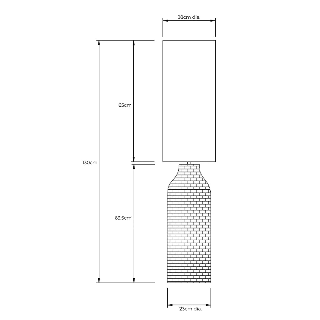 Joyce Natural Woven Floor Lamp